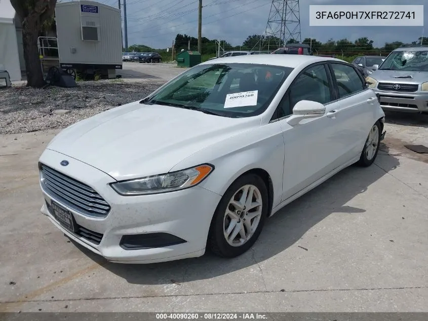 2015 Ford Fusion Se VIN: 3FA6P0H7XFR272741 Lot: 40090260