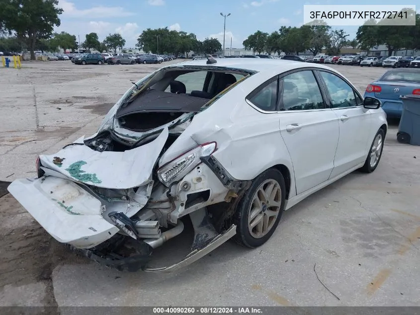 2015 Ford Fusion Se VIN: 3FA6P0H7XFR272741 Lot: 40090260