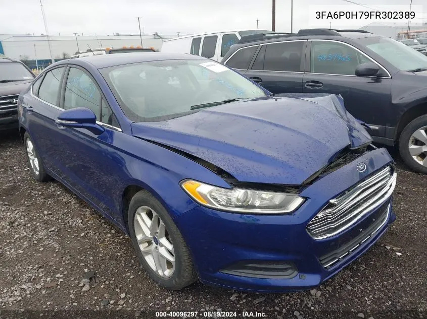 2015 Ford Fusion Se VIN: 3FA6P0H79FR302389 Lot: 40096297