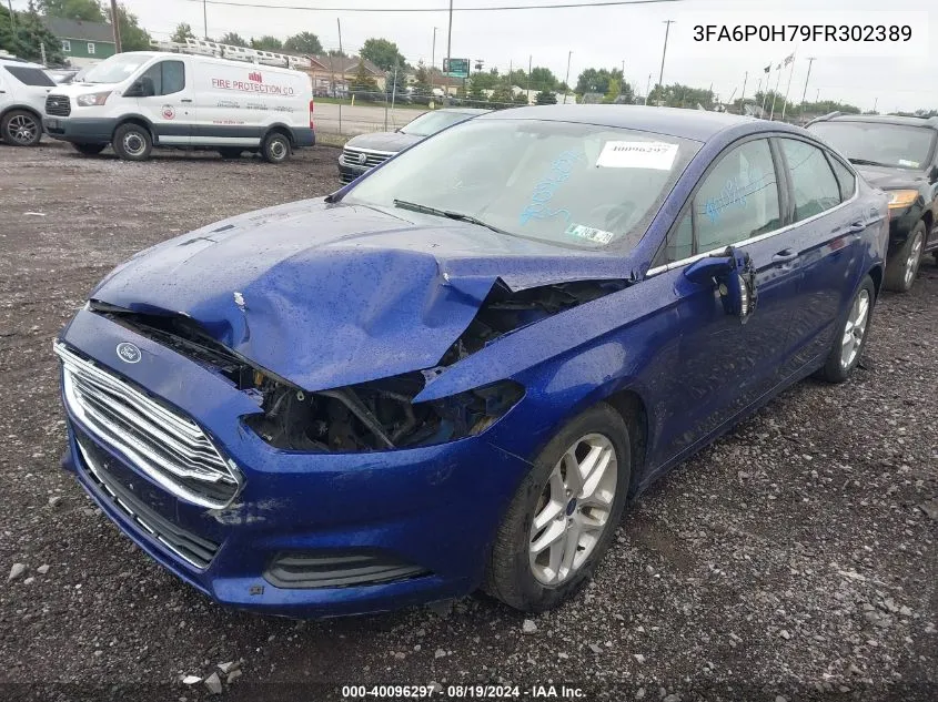 2015 Ford Fusion Se VIN: 3FA6P0H79FR302389 Lot: 40096297