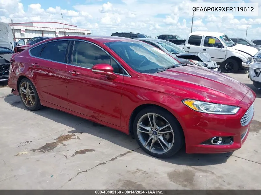 3FA6P0K9XFR119612 2015 Ford Fusion Titanium