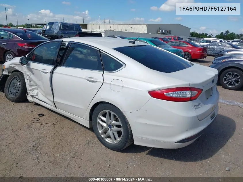 2015 Ford Fusion Se VIN: 1FA6P0HD7F5127164 Lot: 40108007