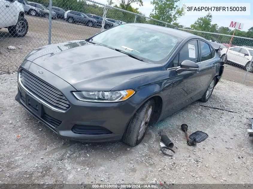 3FA6P0H78FR150038 2015 Ford Fusion Se