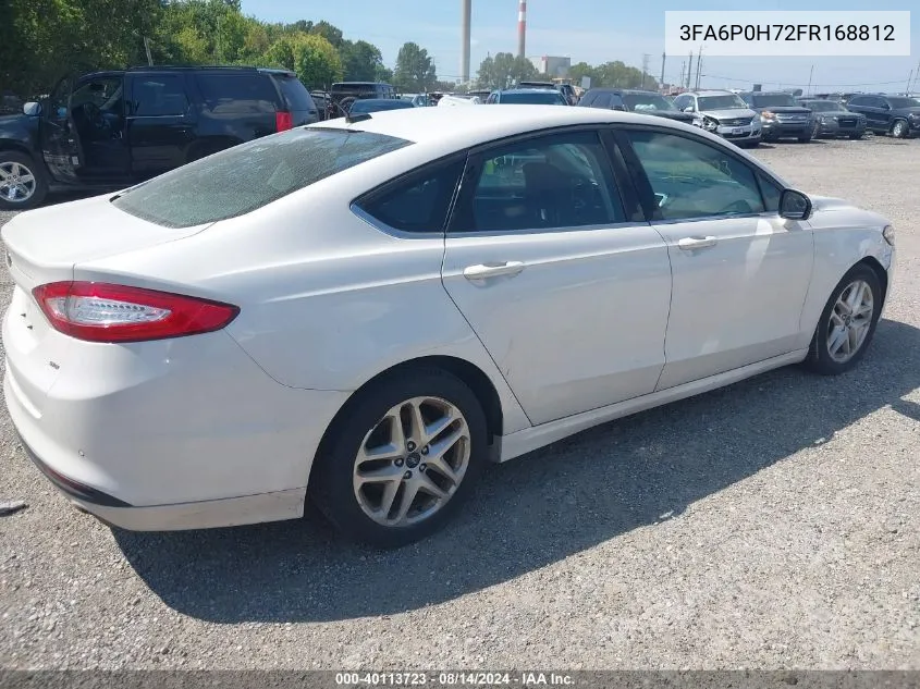 2015 Ford Fusion Se VIN: 3FA6P0H72FR168812 Lot: 40113723