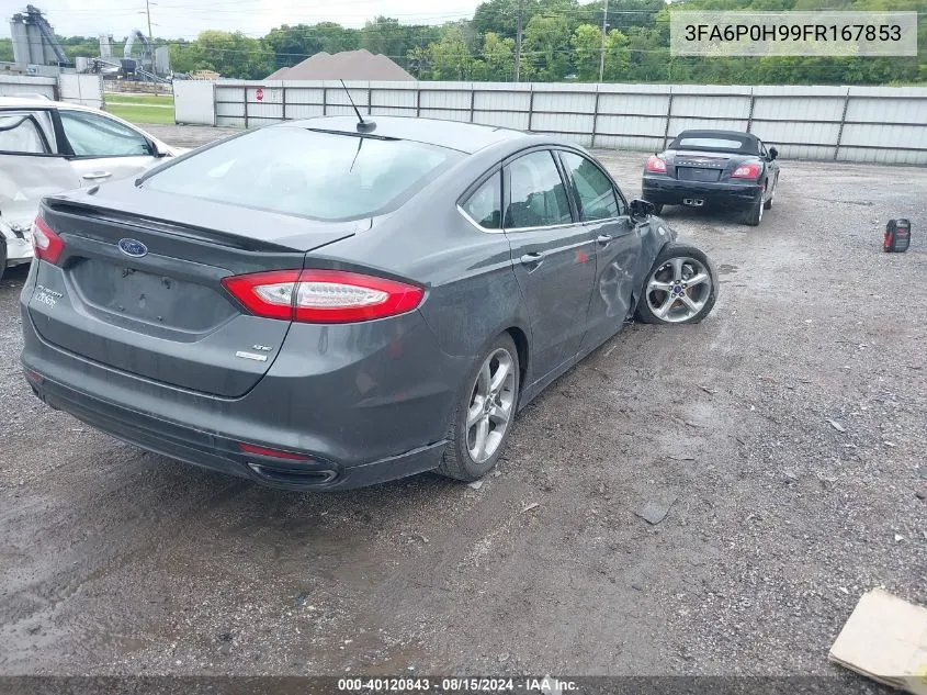 2015 Ford Fusion Se VIN: 3FA6P0H99FR167853 Lot: 40120843