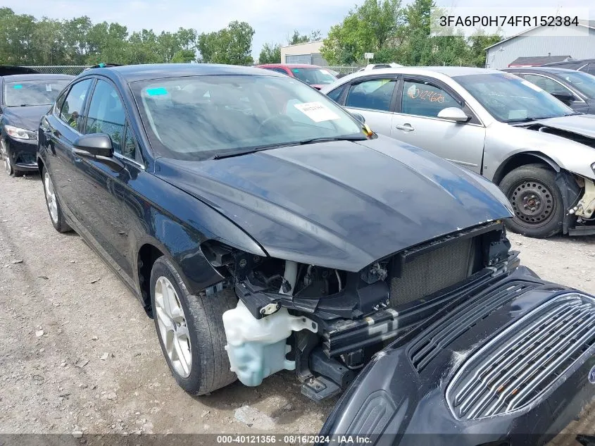 3FA6P0H74FR152384 2015 Ford Fusion Se