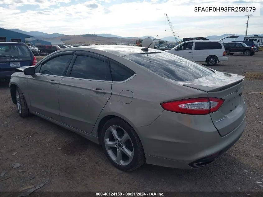 3FA6P0H93FR258679 2015 Ford Fusion Se