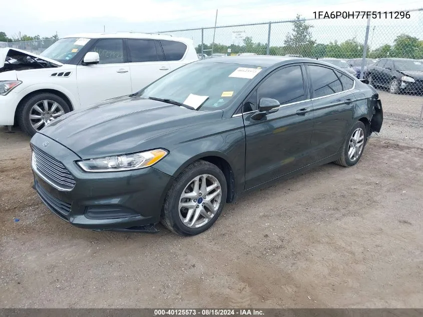 2015 Ford Fusion Se VIN: 1FA6P0H77F5111296 Lot: 40125573