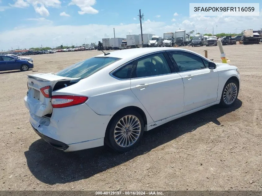 3FA6P0K98FR116059 2015 Ford Fusion Titanium