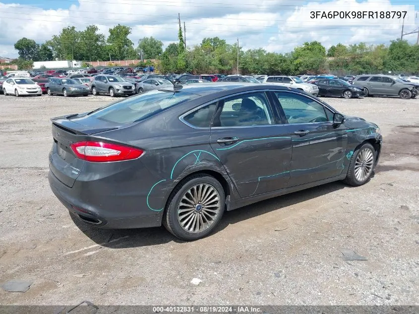 2015 Ford Fusion Titanium VIN: 3FA6P0K98FR188797 Lot: 40132831