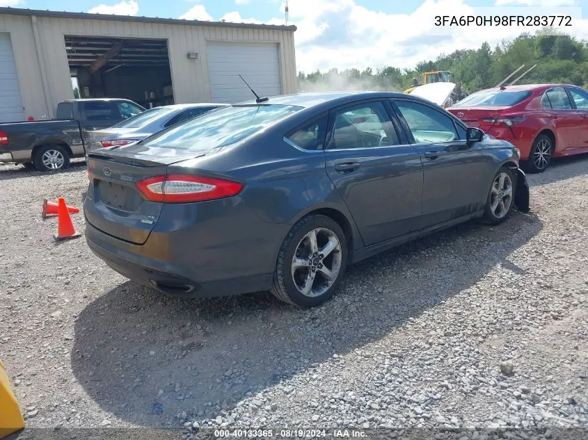 2015 Ford Fusion Se VIN: 3FA6P0H98FR283772 Lot: 40133365