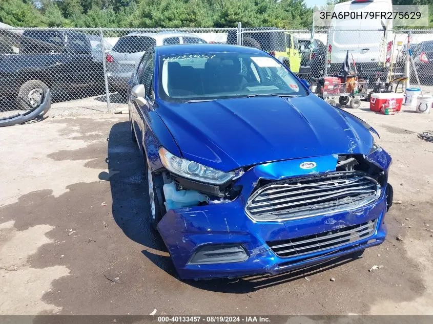 2015 Ford Fusion Se VIN: 3FA6P0H79FR275629 Lot: 40133457