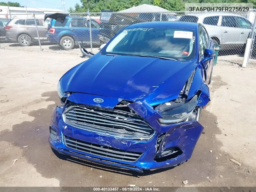 2015 Ford Fusion Se VIN: 3FA6P0H79FR275629 Lot: 40133457