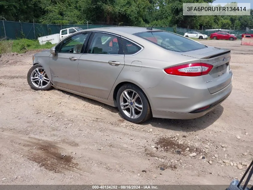 2015 Ford Fusion Titanium Hybrid VIN: 3FA6P0RU1FR134414 Lot: 40134252