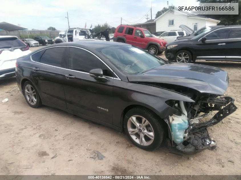 2015 Ford Fusion Titanium Hev VIN: 3FA6P0RU3FR166586 Lot: 40138542