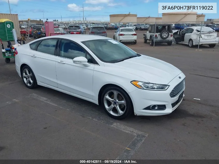 3FA6P0H73FR119022 2015 Ford Fusion Se