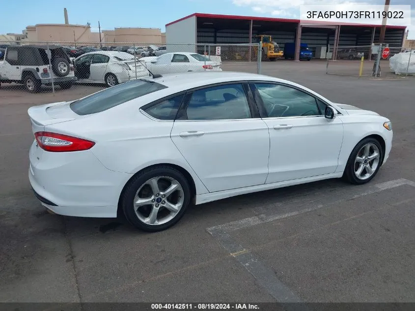 3FA6P0H73FR119022 2015 Ford Fusion Se