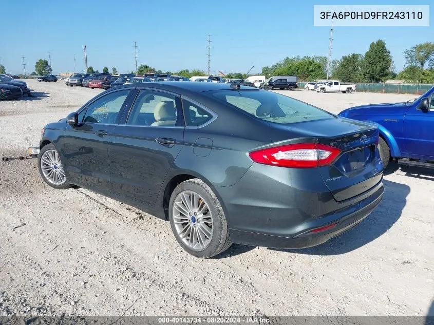 3FA6P0HD9FR243110 2015 Ford Fusion Se