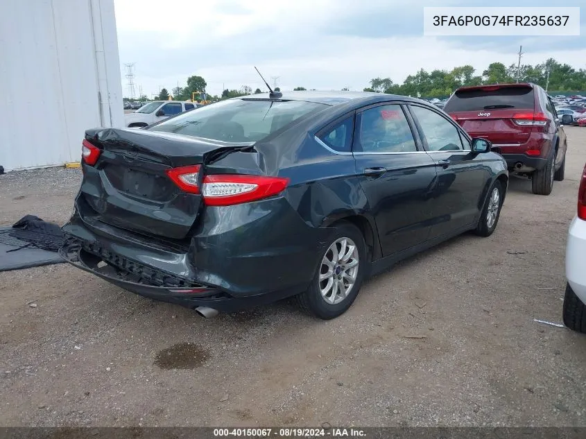 2015 Ford Fusion S VIN: 3FA6P0G74FR235637 Lot: 40150067