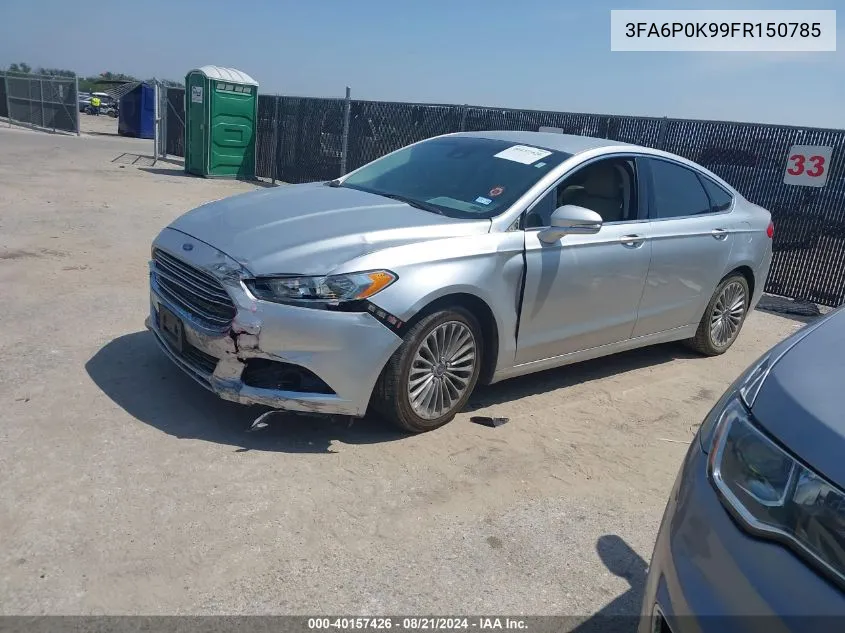 2015 Ford Fusion Titanium VIN: 3FA6P0K99FR150785 Lot: 40157426