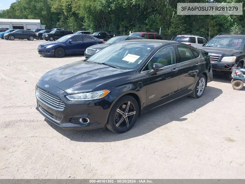 2015 Ford Fusion Energi Titanium VIN: 3FA6P0SU7FR281279 Lot: 40161302