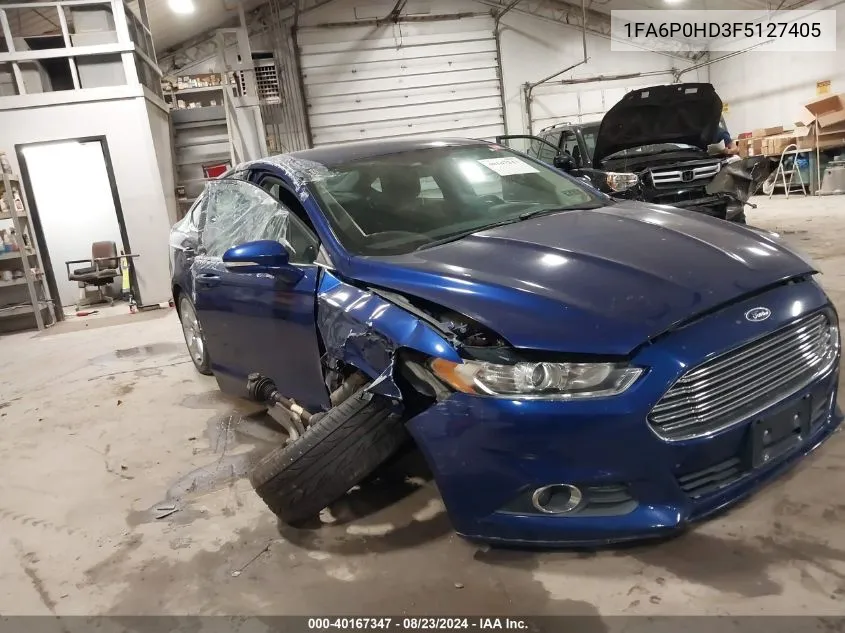 2015 Ford Fusion Se VIN: 1FA6P0HD3F5127405 Lot: 40167347