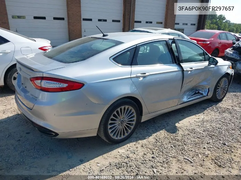 2015 Ford Fusion Titanium VIN: 3FA6P0K90FR297657 Lot: 40169032