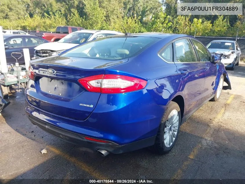 2015 Ford Fusion Hybrid S VIN: 3FA6P0UU1FR304889 Lot: 40175544