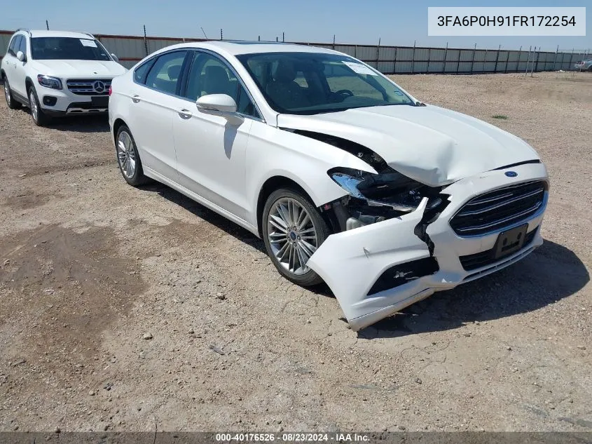 2015 Ford Fusion Se VIN: 3FA6P0H91FR172254 Lot: 40176526