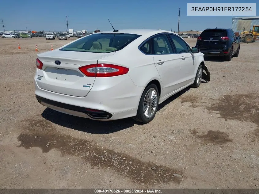 2015 Ford Fusion Se VIN: 3FA6P0H91FR172254 Lot: 40176526