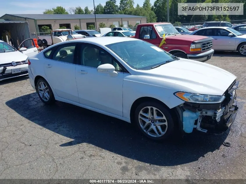 2015 Ford Fusion Se VIN: 3FA6P0H73FR152697 Lot: 40177574