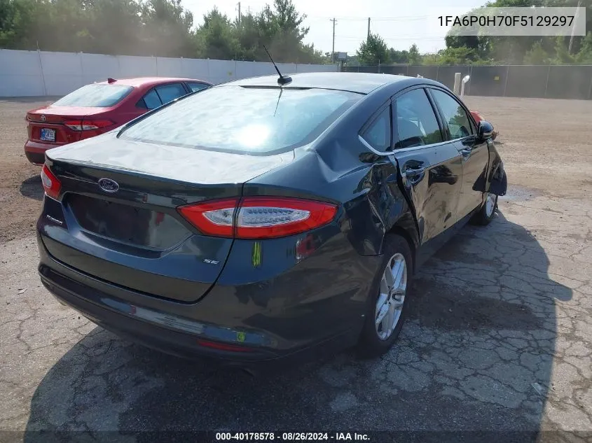 2015 Ford Fusion Se VIN: 1FA6P0H70F5129297 Lot: 40178578