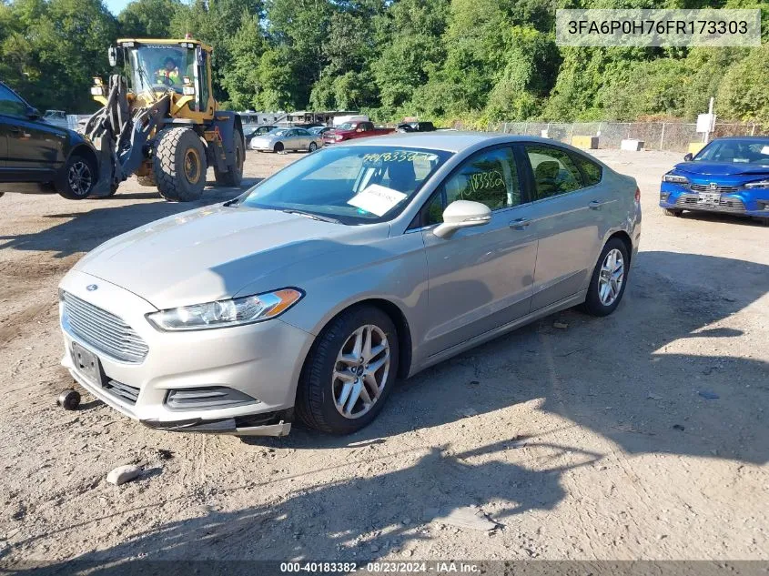 2015 Ford Fusion Se VIN: 3FA6P0H76FR173303 Lot: 40183382