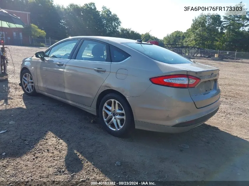 2015 Ford Fusion Se VIN: 3FA6P0H76FR173303 Lot: 40183382