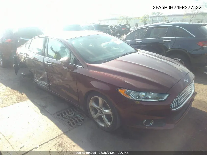 2015 Ford Fusion Se VIN: 3FA6P0H74FR277532 Lot: 40194099