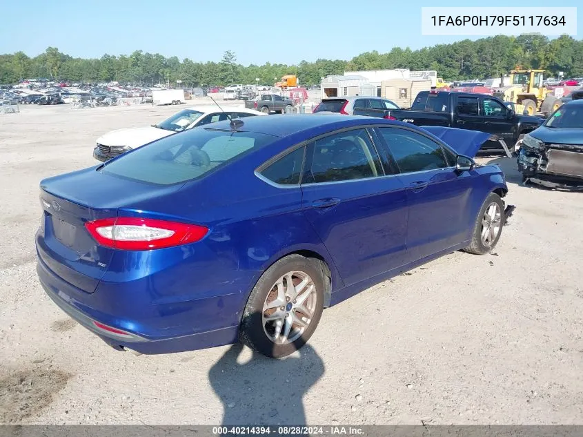 2015 Ford Fusion Se VIN: 1FA6P0H79F5117634 Lot: 40214394