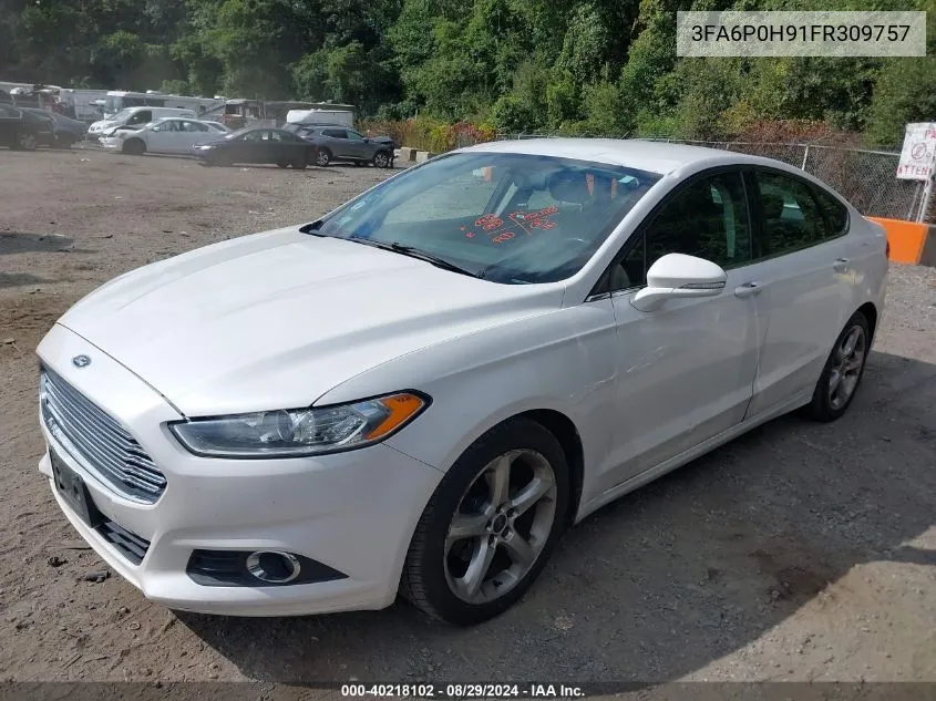 2015 Ford Fusion Se VIN: 3FA6P0H91FR309757 Lot: 40218102