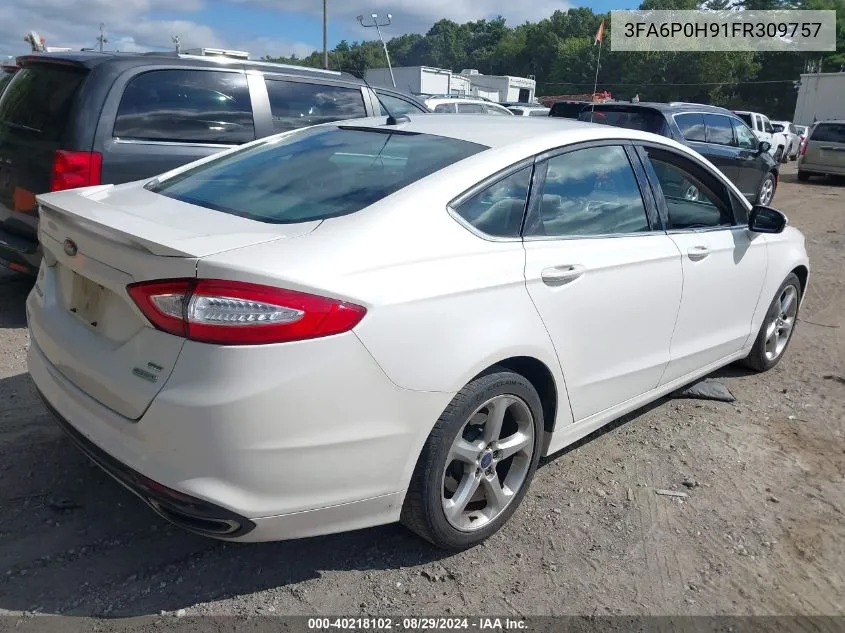 2015 Ford Fusion Se VIN: 3FA6P0H91FR309757 Lot: 40218102