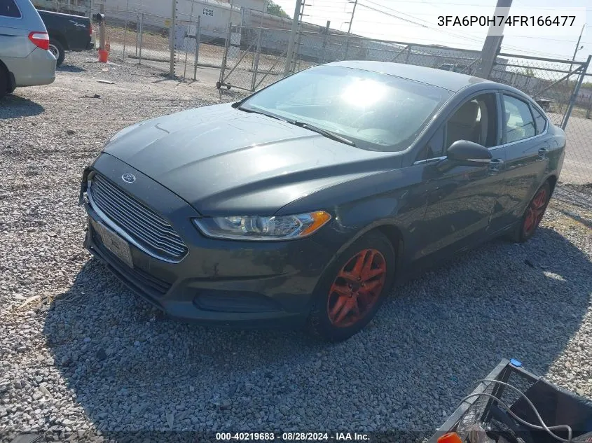 2015 Ford Fusion Se VIN: 3FA6P0H74FR166477 Lot: 40219683