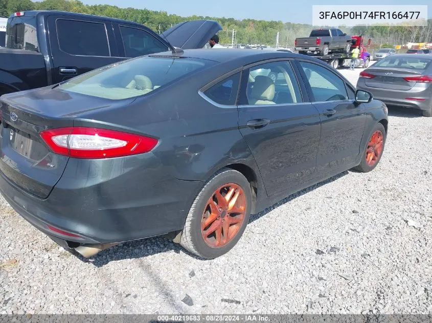 2015 Ford Fusion Se VIN: 3FA6P0H74FR166477 Lot: 40219683