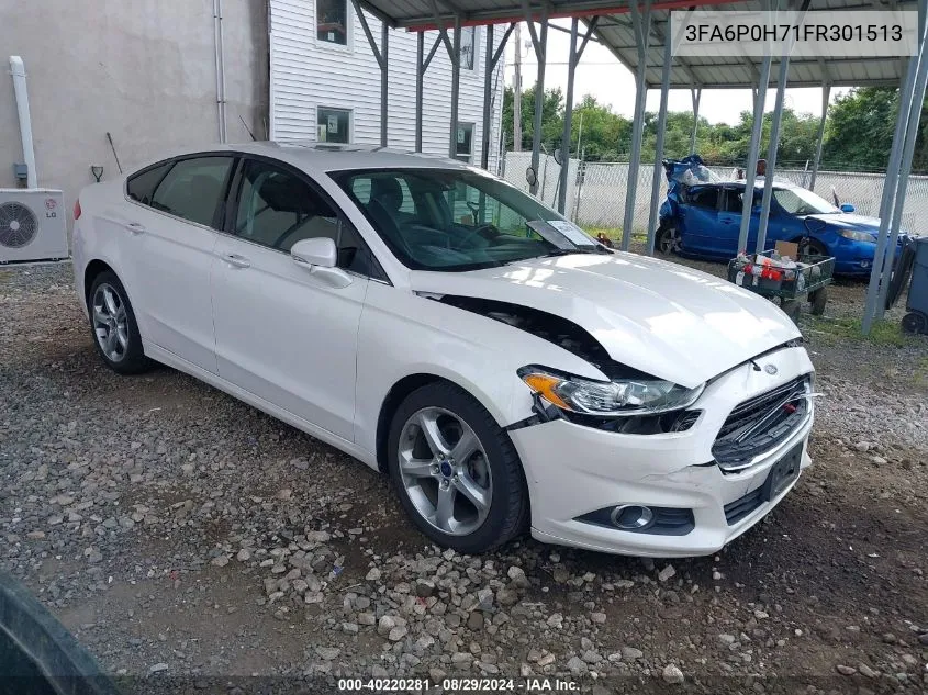 2015 Ford Fusion Se VIN: 3FA6P0H71FR301513 Lot: 40220281