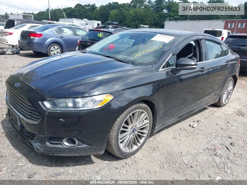 2015 Ford Fusion Se VIN: 3FA6P0HD2FR255633 Lot: 40226629