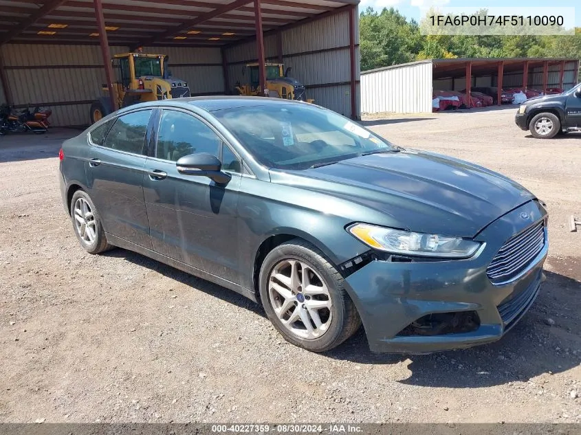 2015 Ford Fusion Se VIN: 1FA6P0H74F5110090 Lot: 40227359