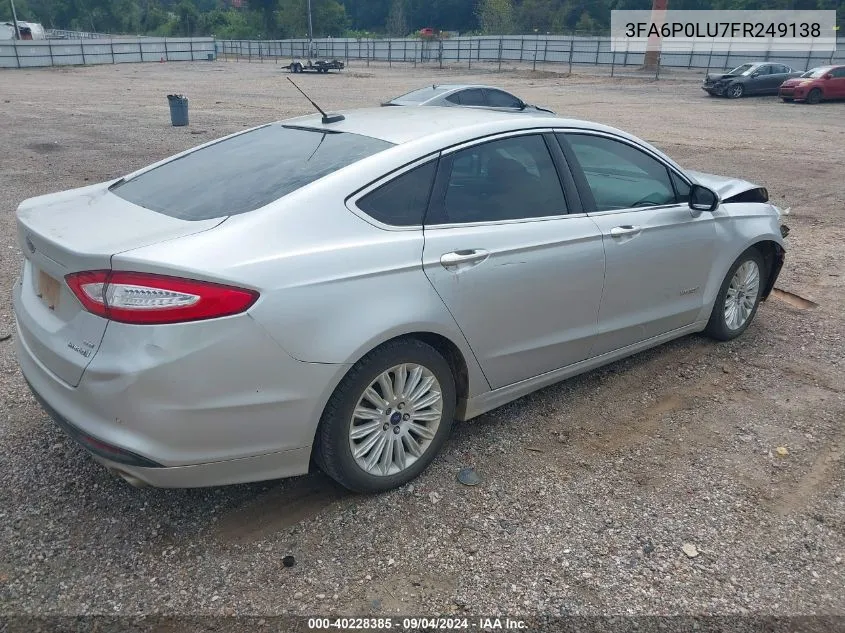 3FA6P0LU7FR249138 2015 Ford Fusion Hybrid Se