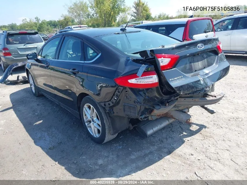 2015 Ford Fusion Se VIN: 1FA6P0H75F5105836 Lot: 40235539