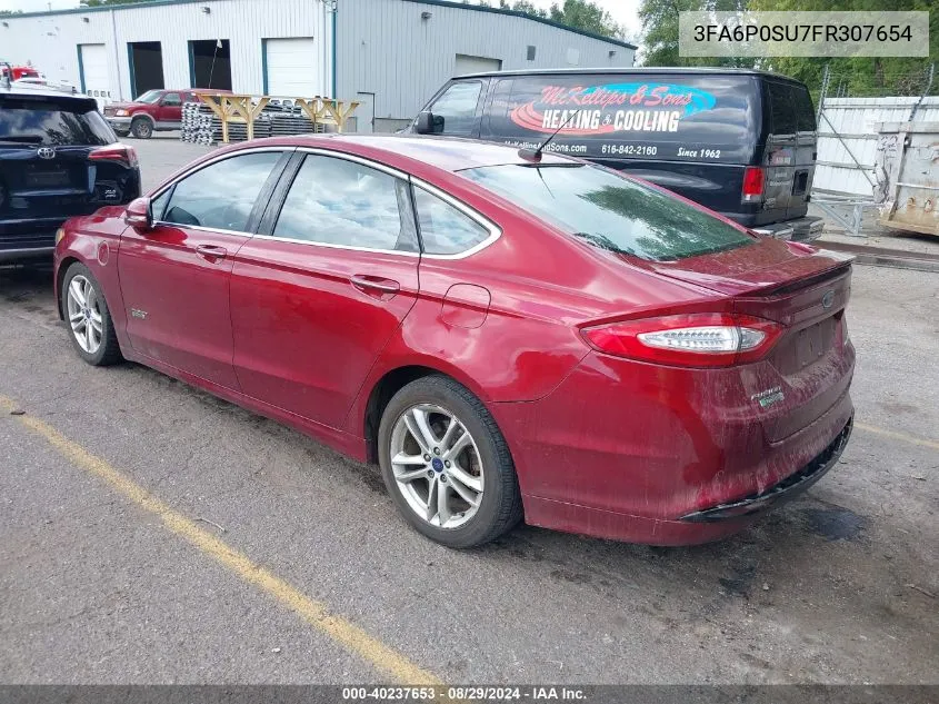 2015 Ford Fusion Energi Titanium VIN: 3FA6P0SU7FR307654 Lot: 40237653