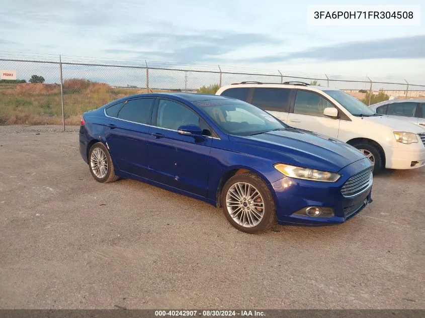 2015 Ford Fusion Se VIN: 3FA6P0H71FR304508 Lot: 40242907