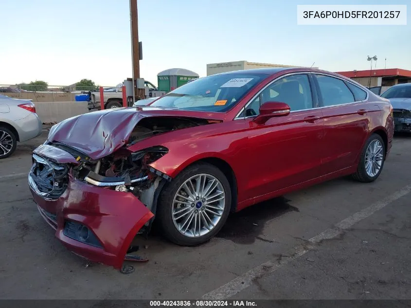 3FA6P0HD5FR201257 2015 Ford Fusion Se