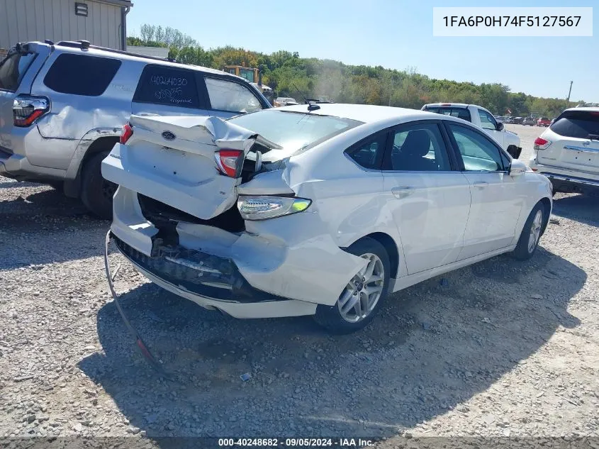 2015 Ford Fusion Se VIN: 1FA6P0H74F5127567 Lot: 40248682