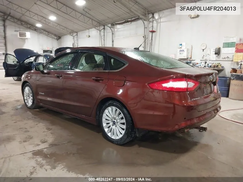 2015 Ford Fusion Hybrid Se VIN: 3FA6P0LU4FR204013 Lot: 40252247